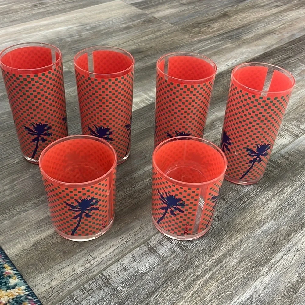 Vintage HJ Stotter 6 lucite cocktail tumblers